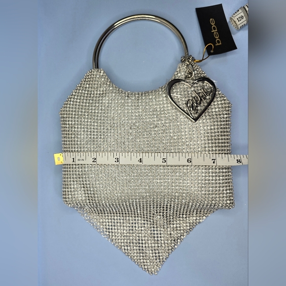 Bebe Silver Rhinestone Handbag - Picture 10 of 10
